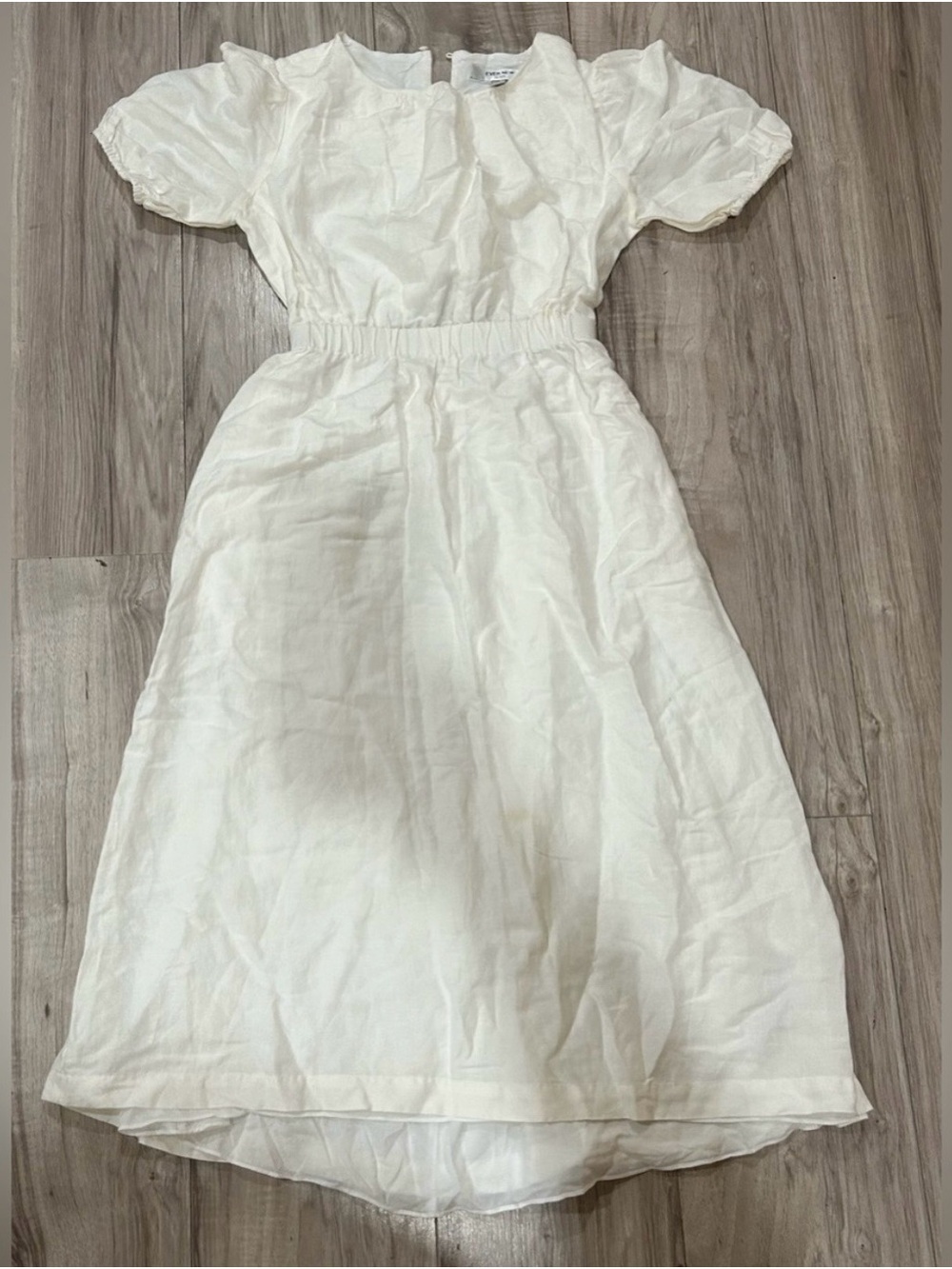 Ever New White Puff-Sleeve Midi Dress